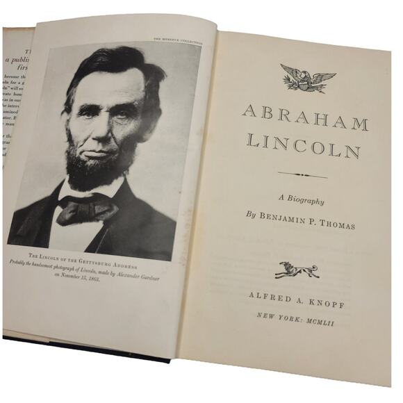 1952 "ABRAHAM LINCOLN: A BIOGRAPHY" by Benjamin P. Thomas Vintage Hardcover Book - Picture 13 of 15